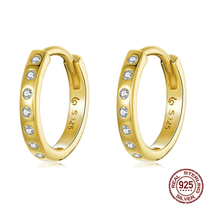 Boucles d'oreilles créoles  en argent sterling 925