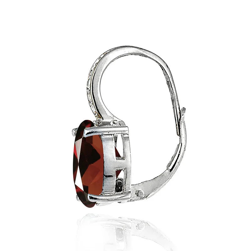 Boucles d'oreilles en argent sterling 925 avec pierres précieuses  Améthyste