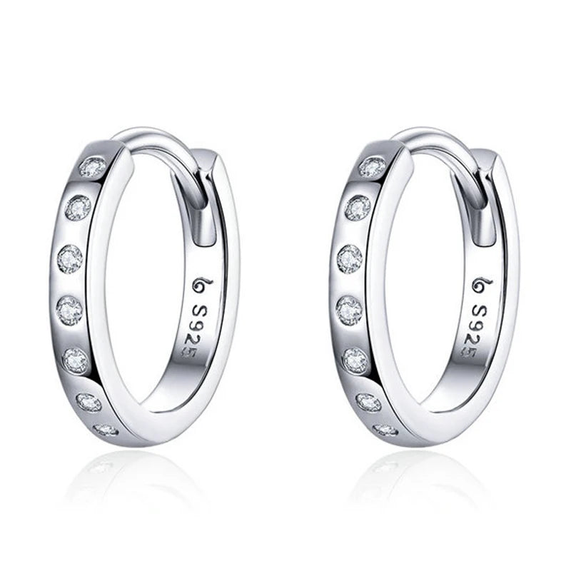 Boucles d'oreilles créoles  en argent sterling 925