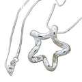 Collier pendentif étoile de mer en argent sterling 925 chaîne serpent