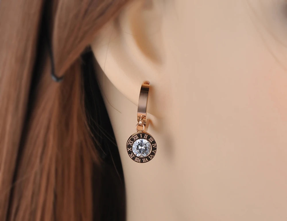 Ensemble de bijoux zircone cubique avec pendentif, boucles d'oreilles, bague