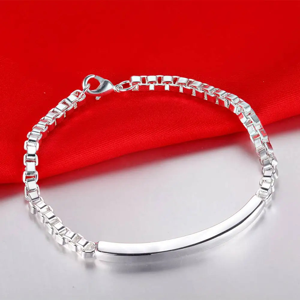 Bracelet en argent sterling 925 zircon rouge de haute qualité