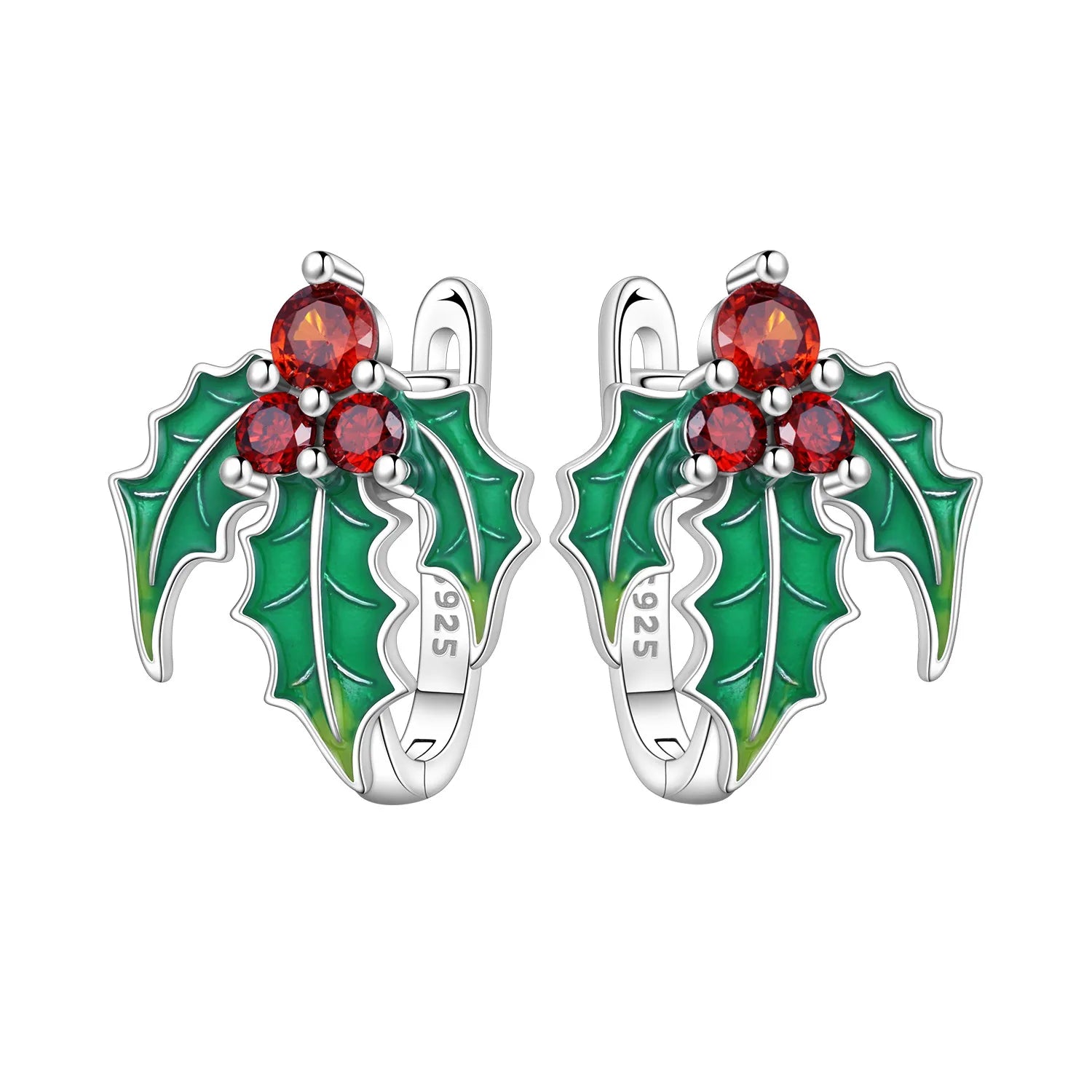 Boucles d'oreilles en argent sterling 925  minimaliste avec zircon bleu