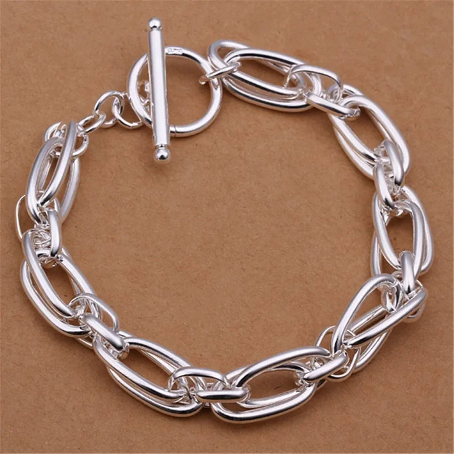 Bracelet solide en argent sterling 925, 20cm Alizero