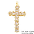 Pendentif croix en plaqué or 18K
