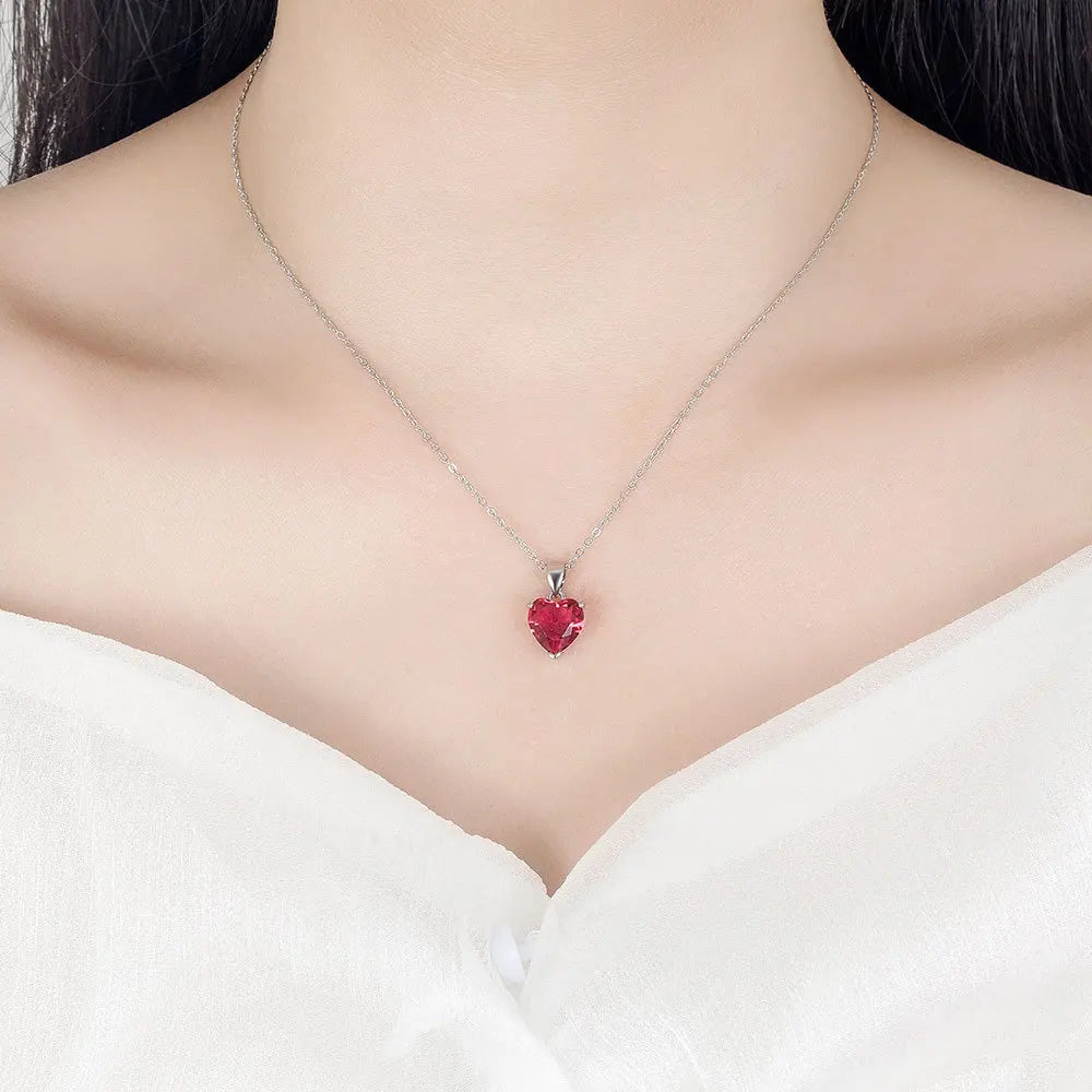 Ensembles de bijoux en argent sterling 925 forme coeur