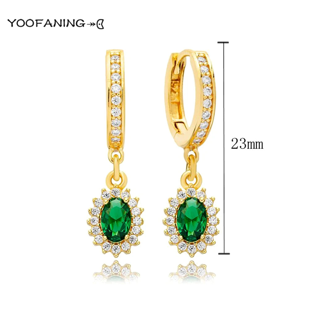 Boucles d'oreilles argent sterling 925, exquisées plaqué or 24 carats