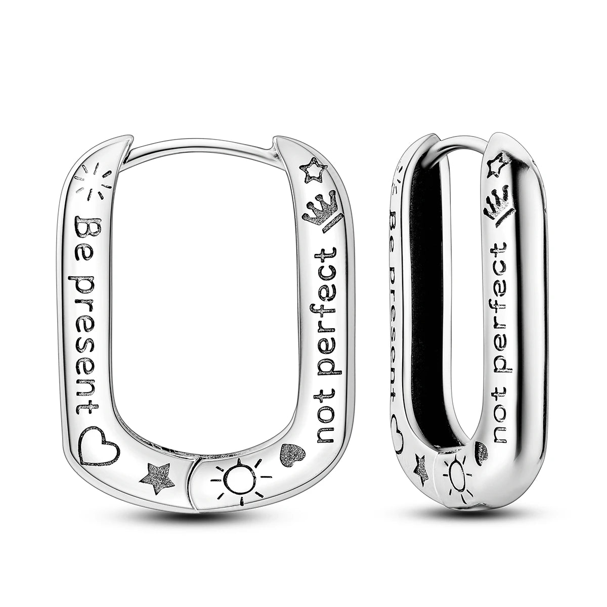 Boucles d'oreilles en argent sterling 925  minimaliste avec zircon bleu