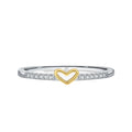 Bague  cœur romantique en argent Sterling 925