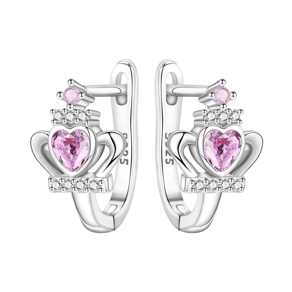 Boucles d'oreilles en argent sterling 925  minimaliste avec zircon bleu