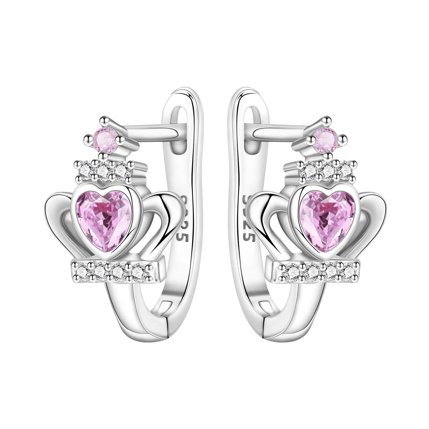 Boucles d'oreilles en argent sterling 925  minimaliste avec zircon bleu