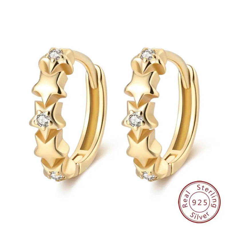 Boucles d'oreilles en argent sterling 925 brillant multicolores