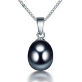 Collier pendentif en perle d'eau douce naturelle  argent sterling 925