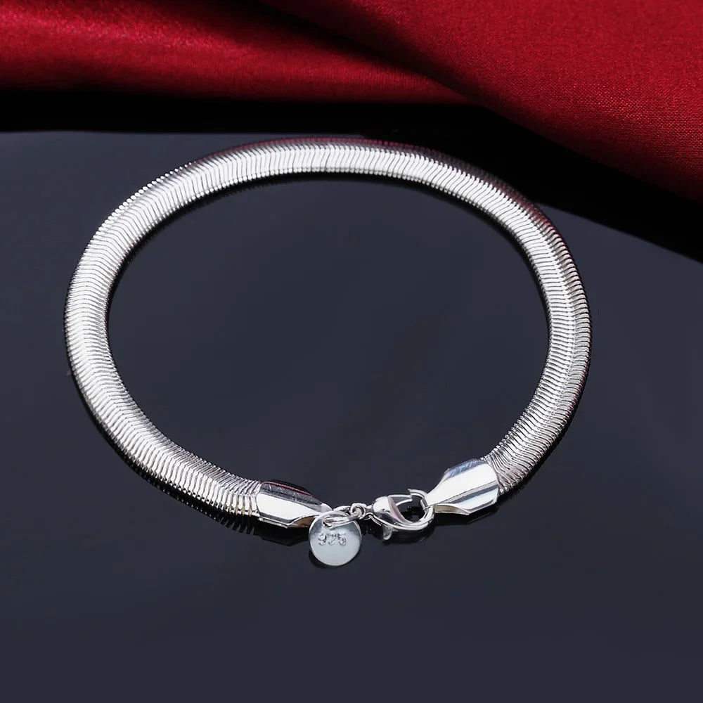 Bracelet solide en argent sterling 925, 20cm Alizero