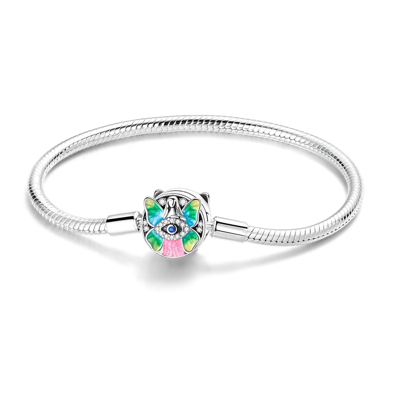 Bracelets en argent sterling 925 en forme de cœur doré scintillant