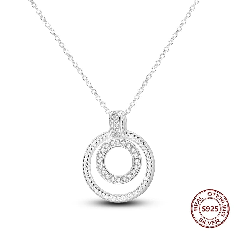 Collier cœur à cœur en argent sterling 925 pendentif cœur d'amour