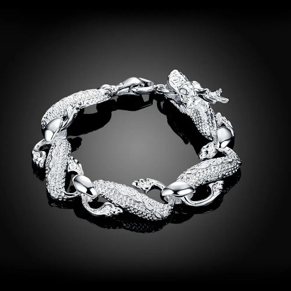 Bracelet solide en argent sterling 925, 20cm Alizero