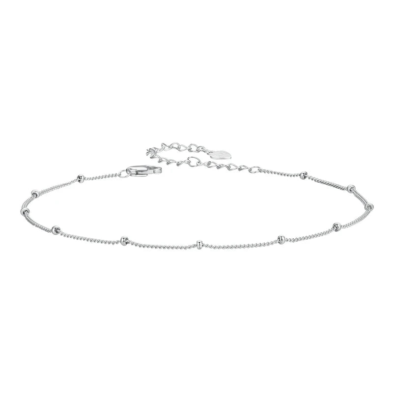 Bracelet de cheville en argent sterling 925  ajustable 3 styles