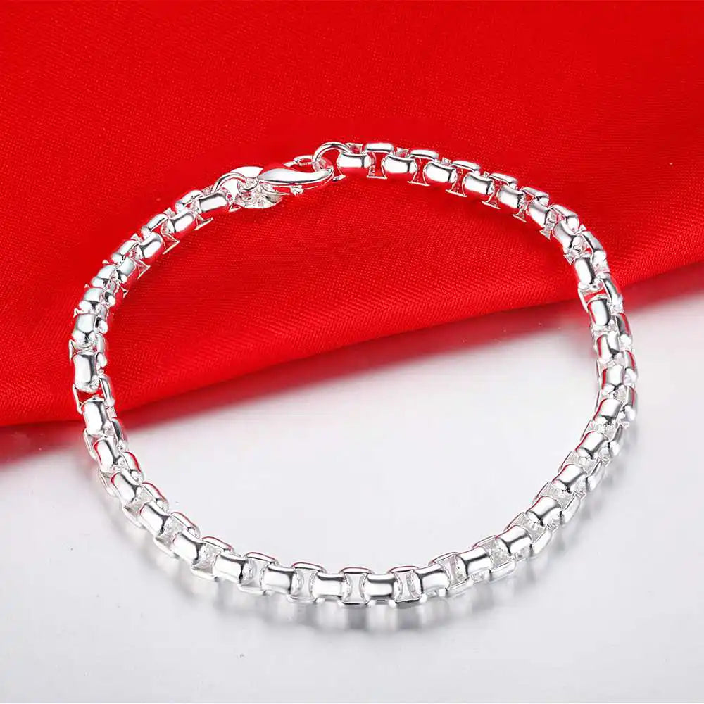 Bracelet en argent sterling 925 zircon rouge de haute qualité