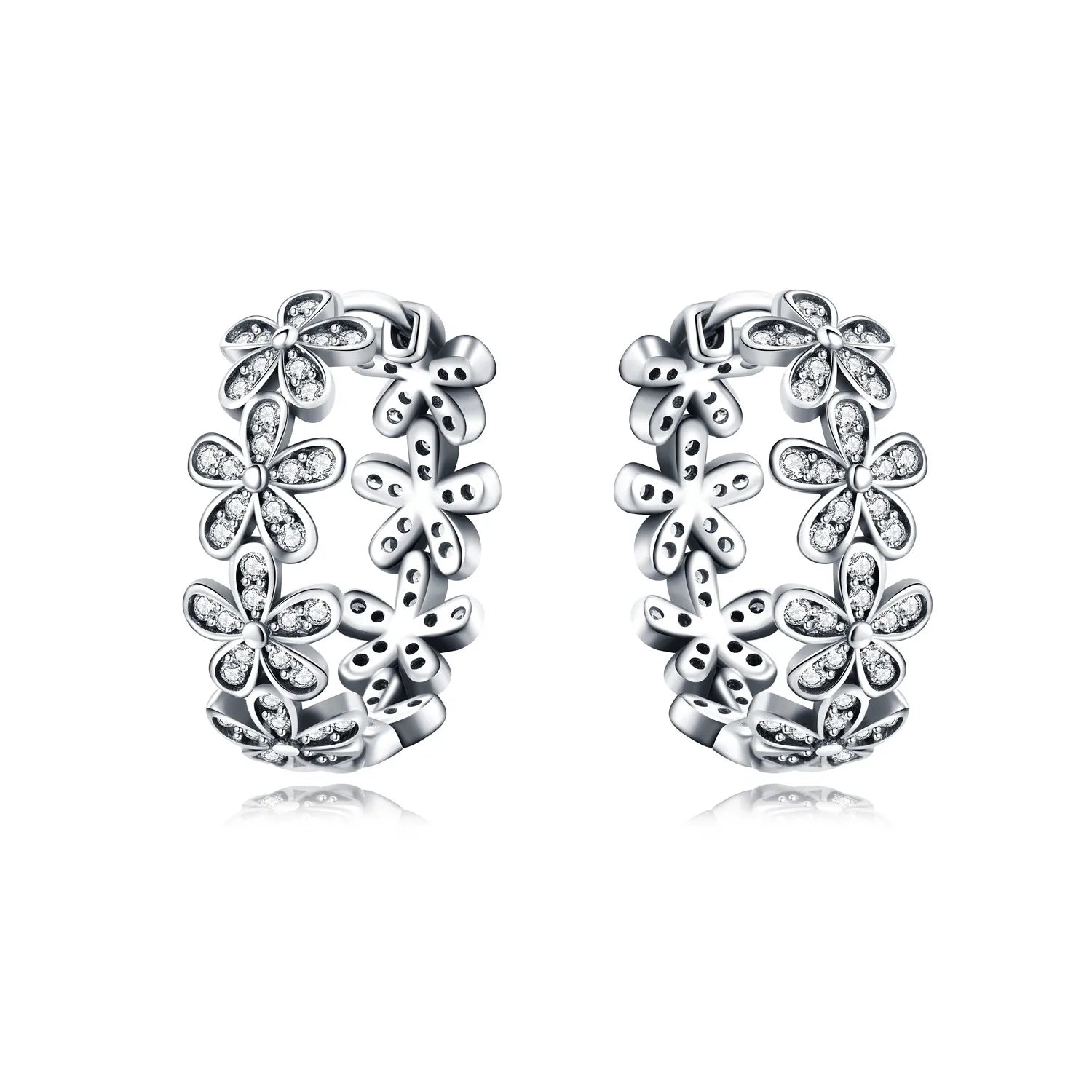 Boucles d'oreilles en argent sterling 925  minimaliste avec zircon bleu