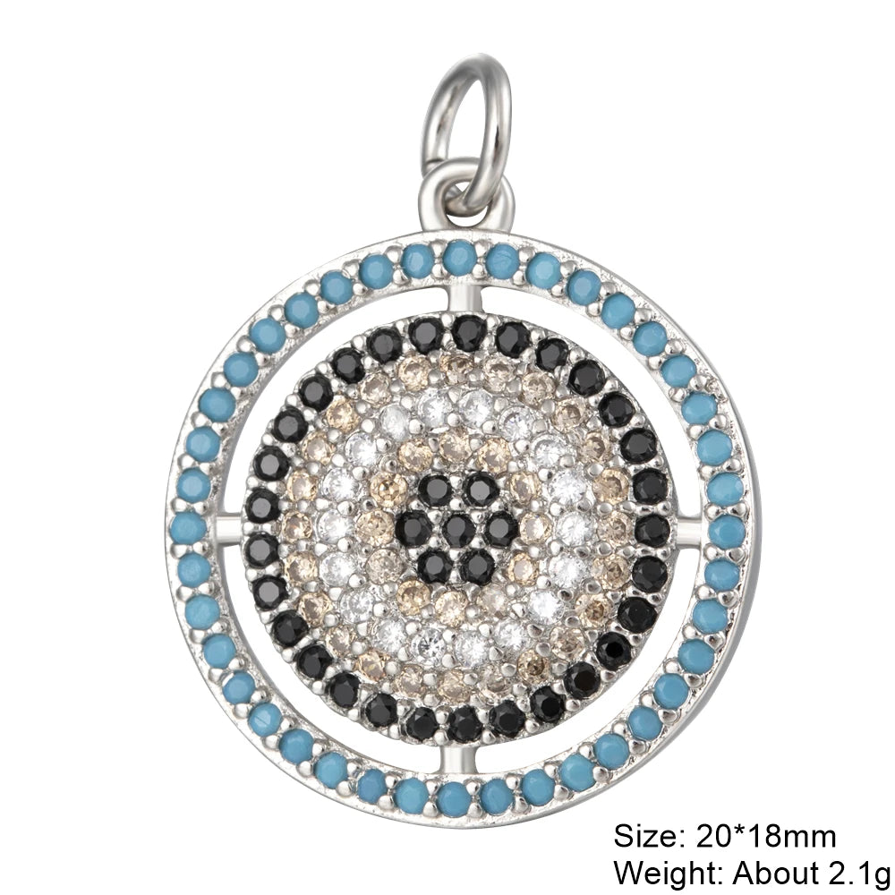 Pendentifs main de Fatima et Charms en coquillage d'opale plaqués or 18K