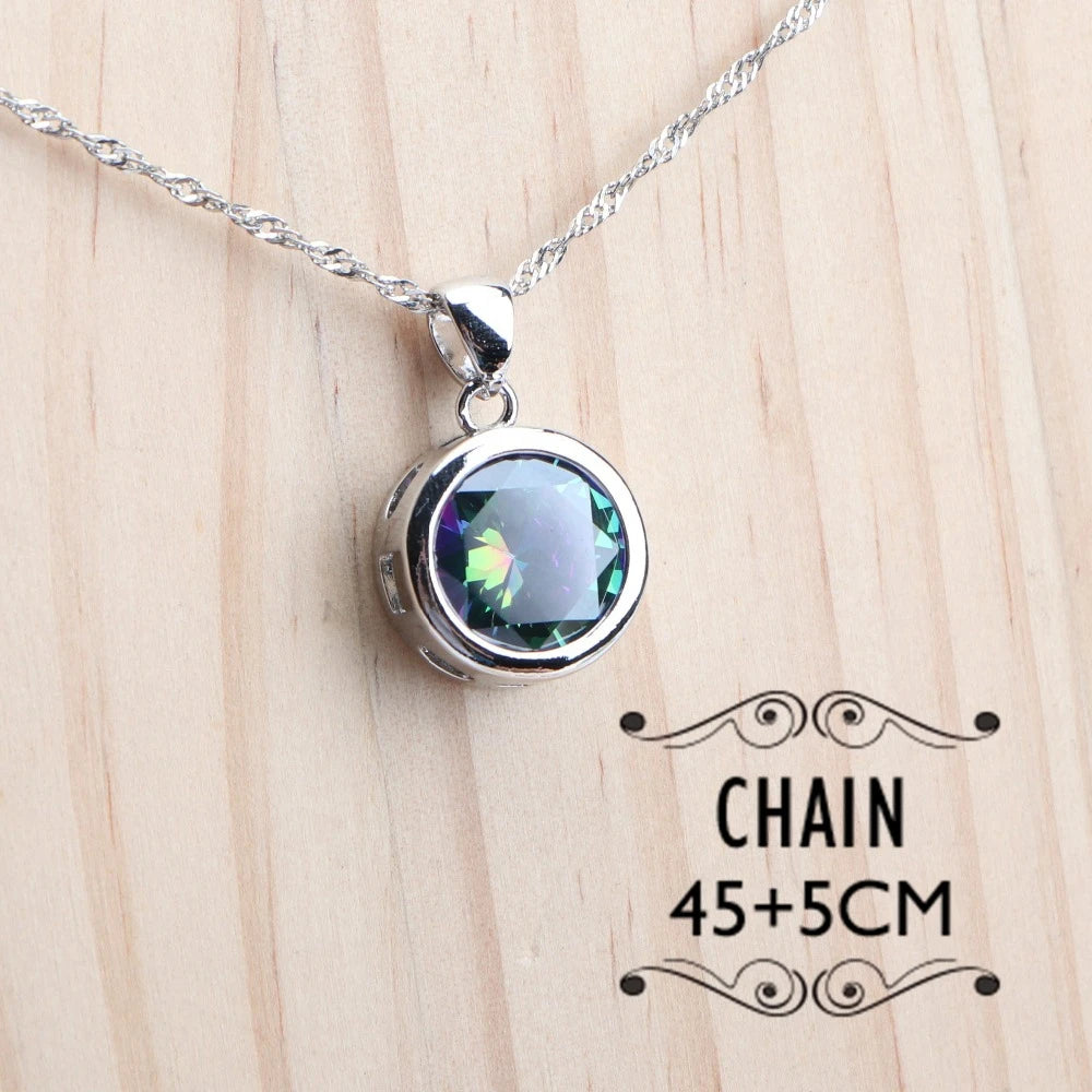 Ensembles de bijoux en argent sterling 925, boucles d'oreilles, bague, bracelets, pendentif, collier