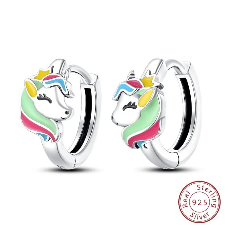 Boucles d'oreilles en argent sterling 925 brillant multicolores