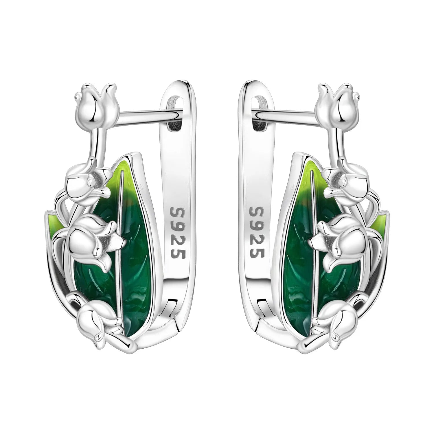 Boucles d'oreilles en argent sterling 925  minimaliste avec zircon bleu