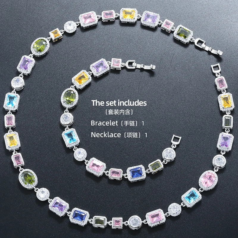 Bracelet en Pierre Semi-Précieuse Mosaïque Plaqué Or 18K