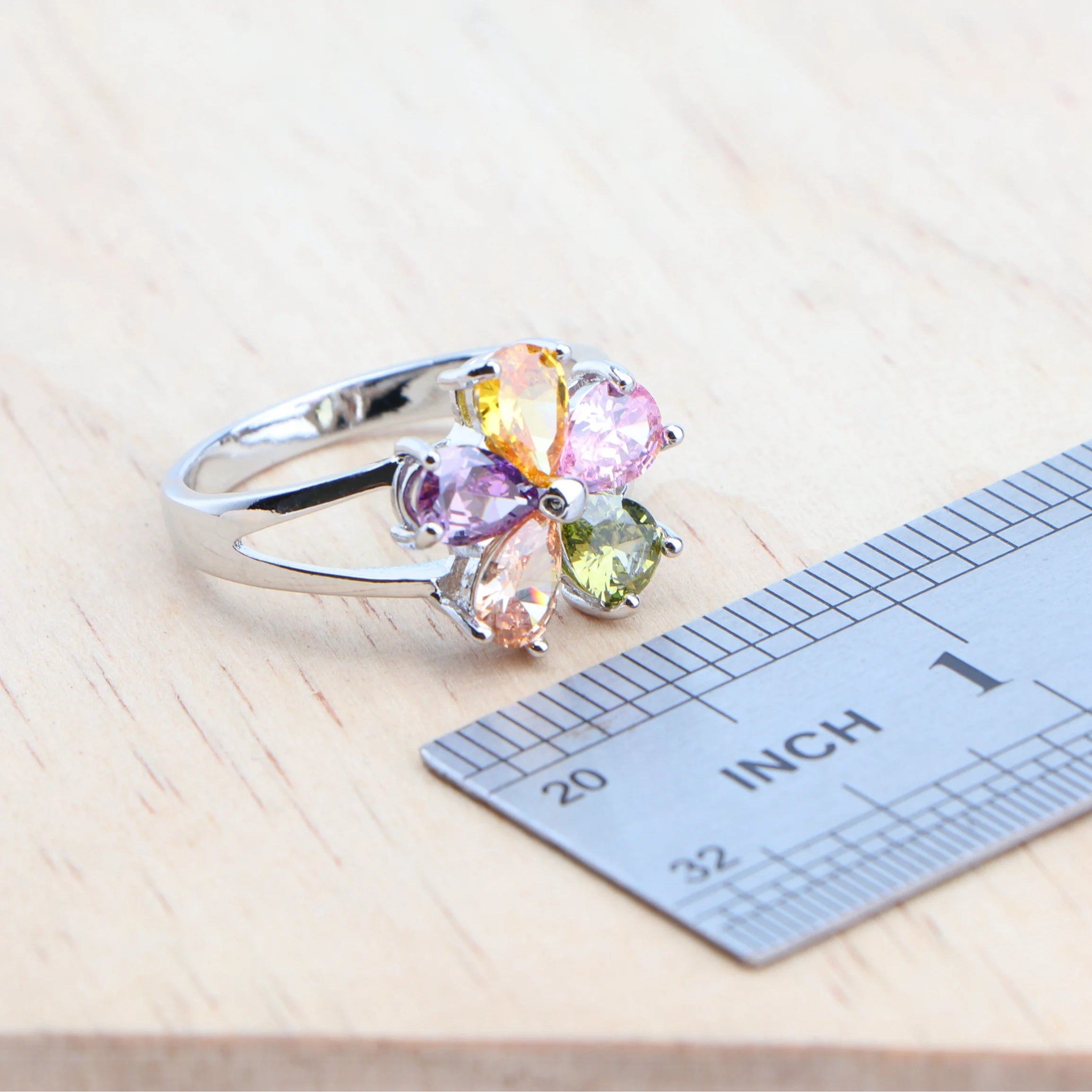 Ensembles de bijoux en argent sterling 925 Boucles d'oreilles colorées