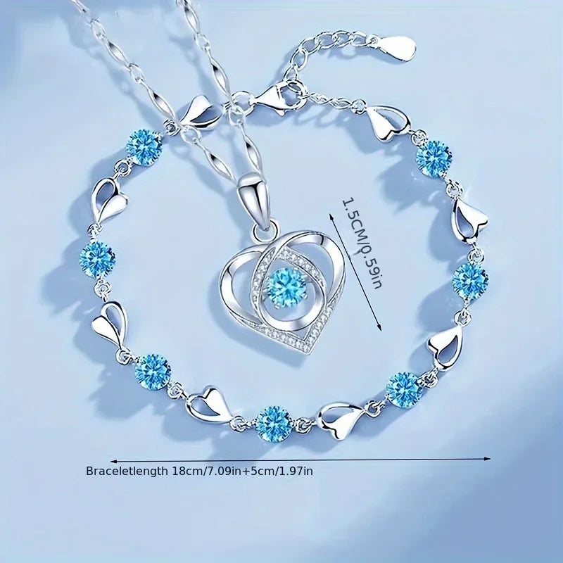 Ensemble de bijoux 2 pièces 925 argent sterling