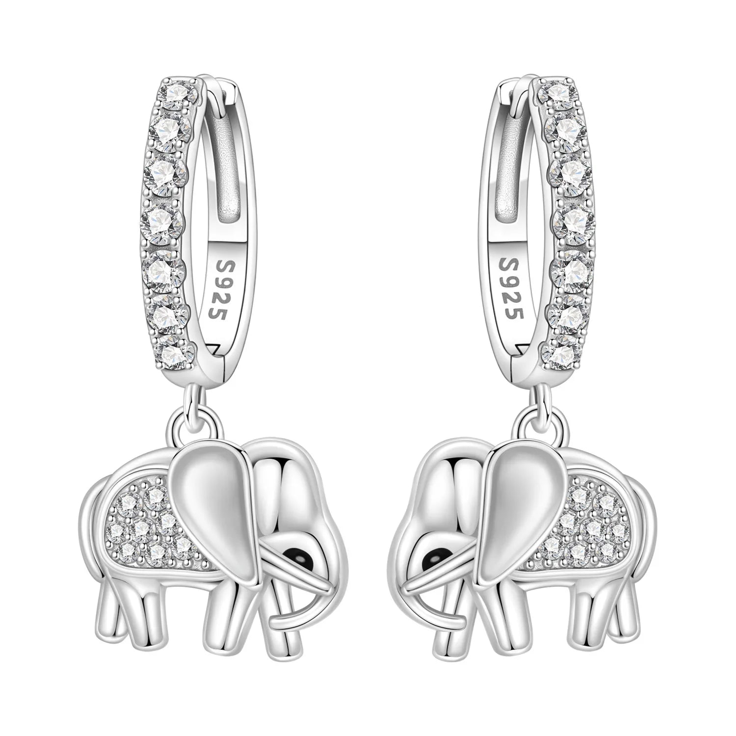 Boucles d'oreilles pendantes oiseaux bleu violet en argent sterling 925