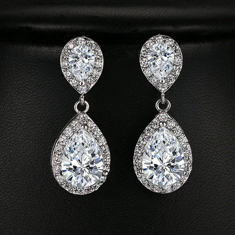 Boucles d'oreilles goutte de perle plaqué or