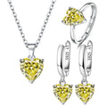 Ensembles de bijoux en argent sterling 925 forme coeur