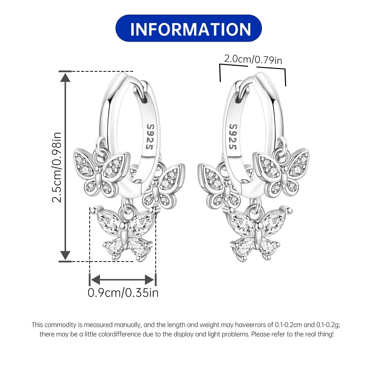 Boucles d'oreilles pendantes oiseaux bleu violet en argent sterling 925