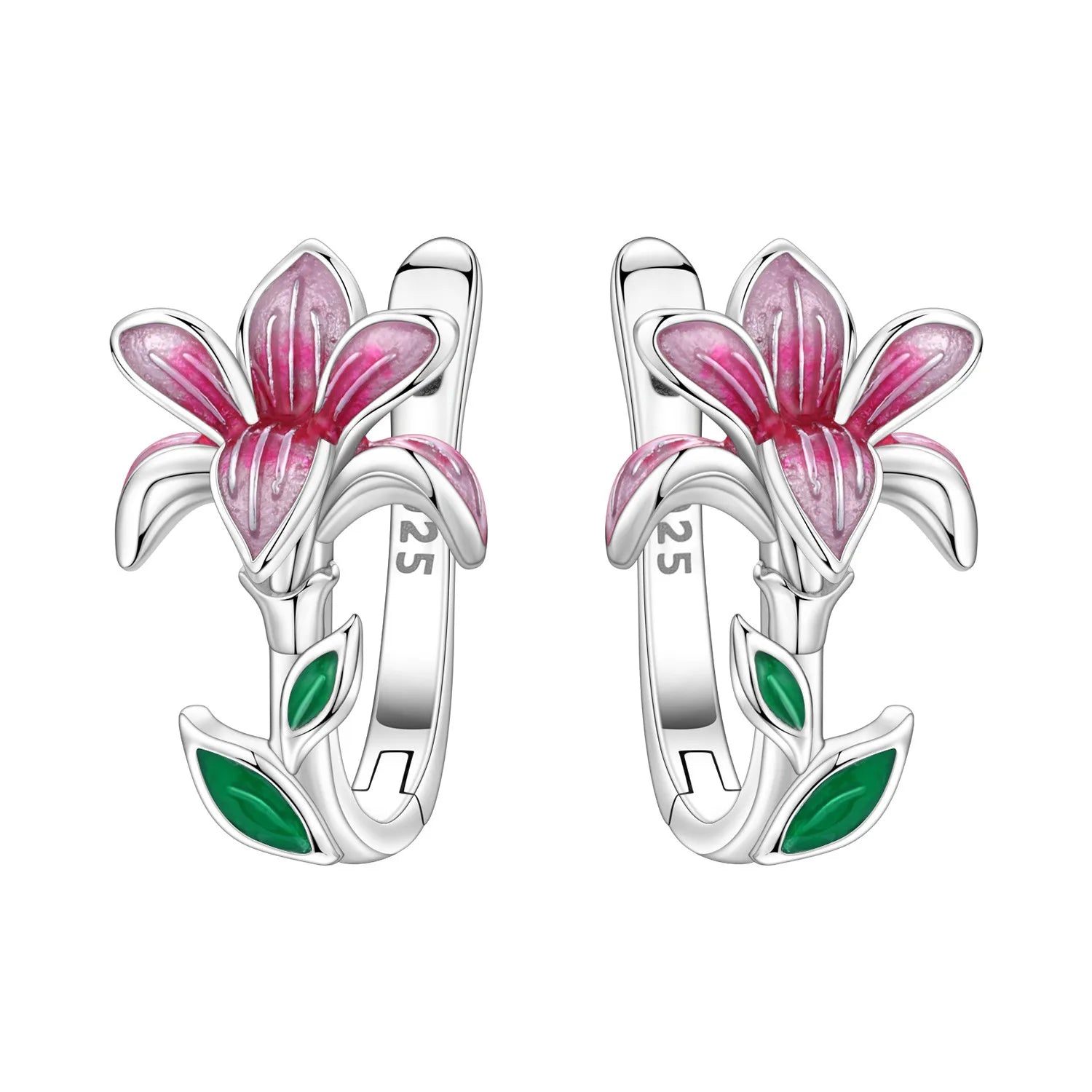 Boucles d'oreilles en argent sterling 925  minimaliste avec zircon bleu