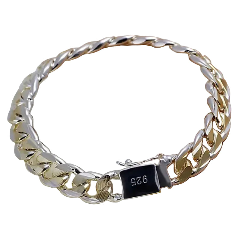 Bracelet solide en argent sterling 925, 20cm Alizero