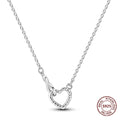 Collier cœur à cœur en argent sterling 925 Pendentif cœur d'amour