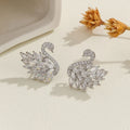 Boucles d'oreilles couleur forme cygne