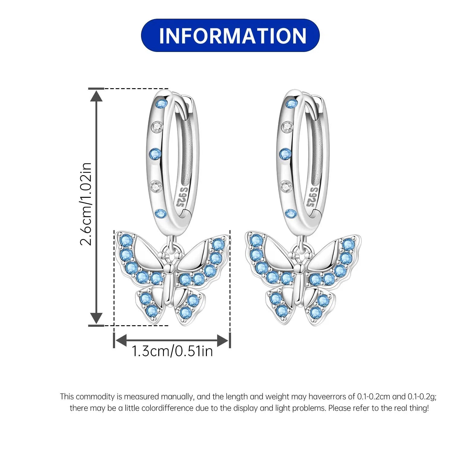 Boucles d'oreilles pendantes oiseaux bleu violet en argent sterling 925