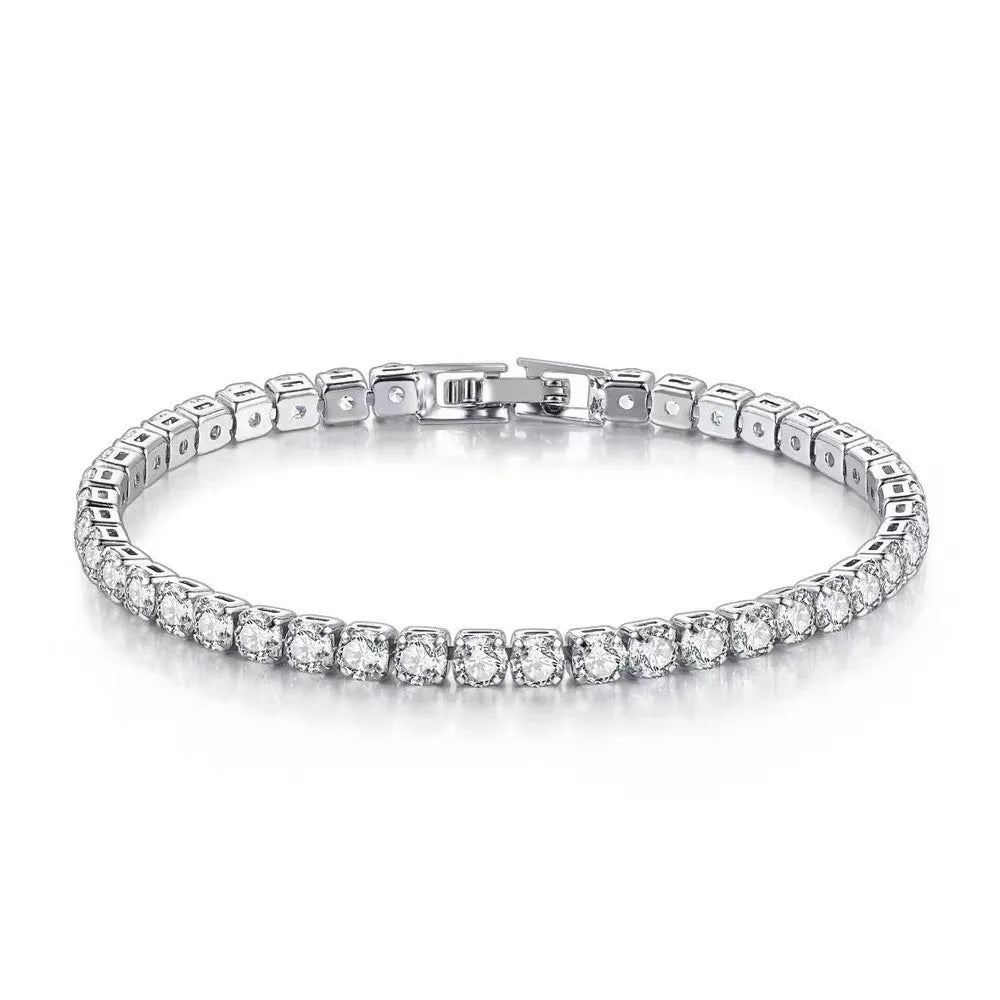 Bracelet en argent sterling 925, bijou charmant, 4 mm, 16-20 cm
