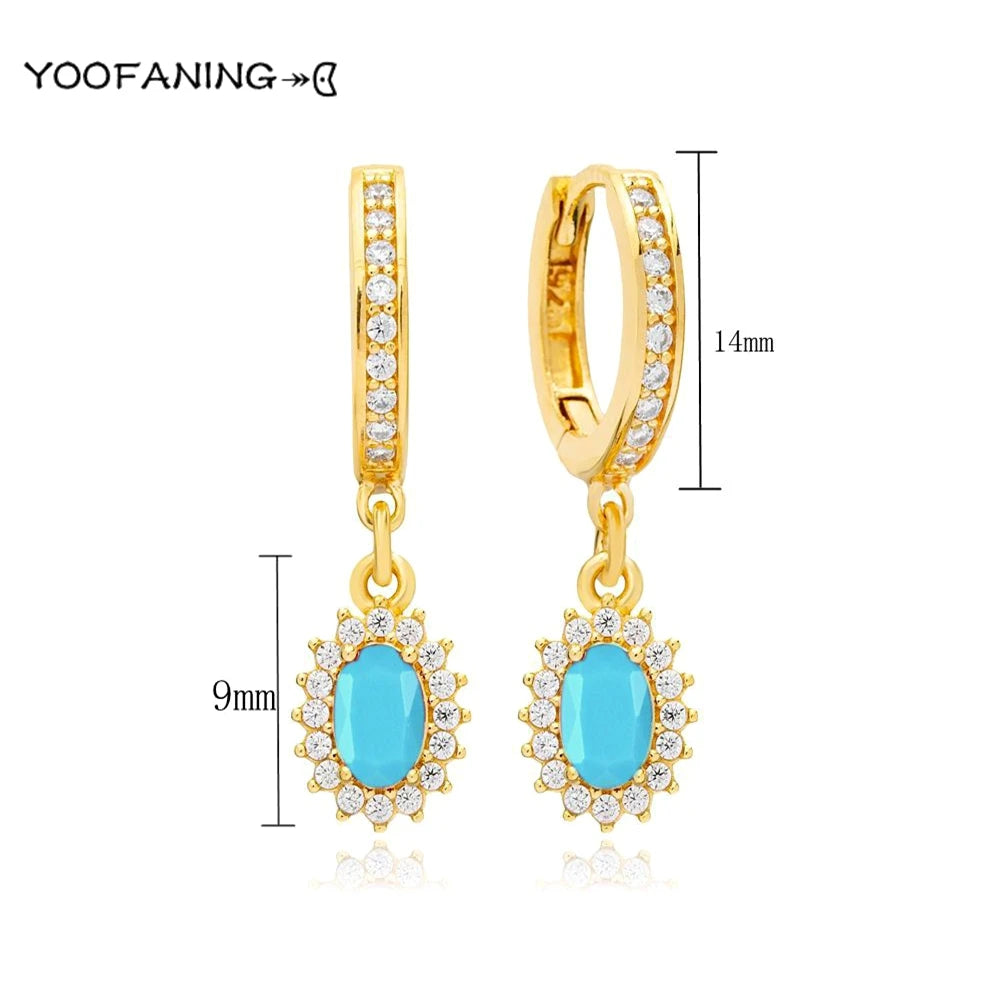 Boucles d'oreilles argent sterling 925, exquisées plaqué or 24 carats