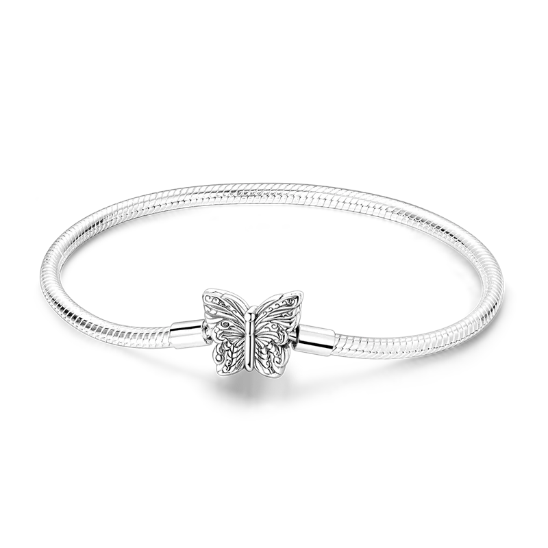 Bracelets en argent sterling 925 en forme de cœur doré scintillant