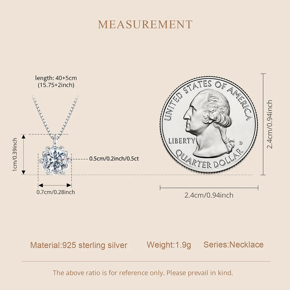 Collier bourgeon de fleur moissanite 0,5 carat pendentif en argent sterling 925 avec chaîne à maillons