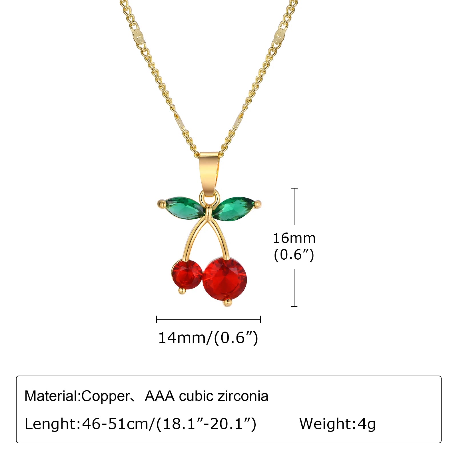 Boucles d'oreilles pendantes cerise plaqué or pour femmes