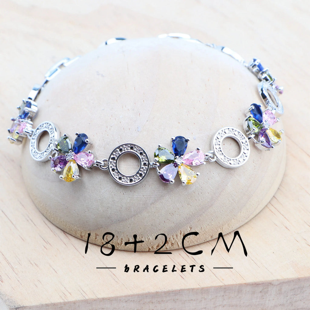 Ensembles de bijoux en argent sterling 925 Boucles d'oreilles colorées