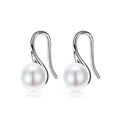 Boucles d'oreilles en perle naturelle en argent sterling 925 classiques
