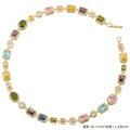 Bracelet en Pierre Semi-Précieuse Mosaïque Plaqué Or 18K