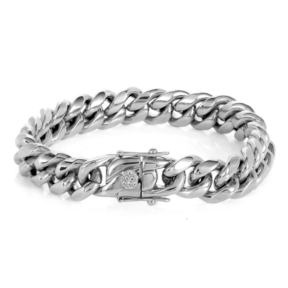 Bracelets cubains plaqué or 18k de 6 mm à 14 mm, chaînes à maillons cubains multisex